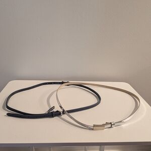 Elegant Black and Silver Women's Belt